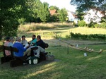 Alphornbläser im Saaletal, fränkische Saale