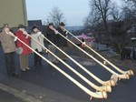 Alphornbnläser Schwarze Berge am Schaumbergplatz